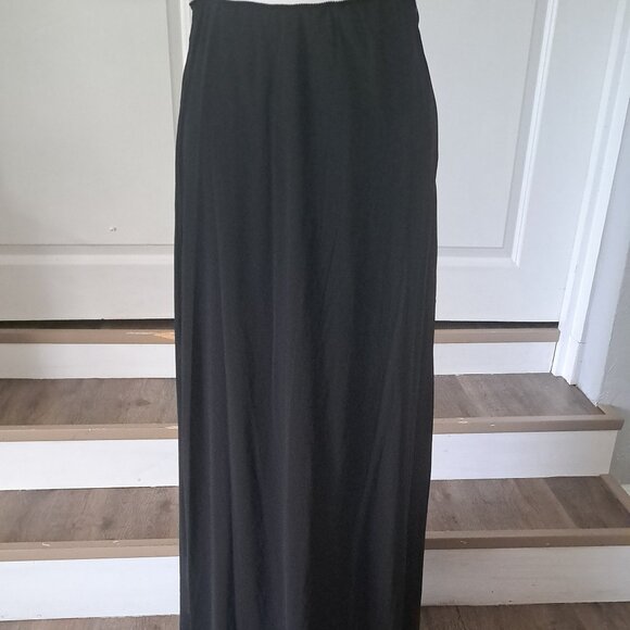 Alex Evening Women's Long Maxi Petite Black Chiffon Skirt Large Petite NWT - Picture 1 of 9